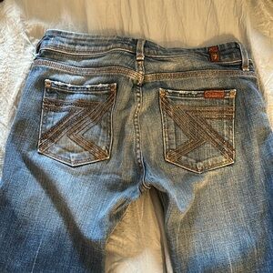 7 jeans size 26 with jeweled 7 on the butt pockets